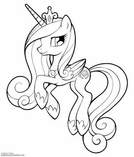 Unicorn Pony Princess Cadence My Little Pony Coloring Pages 