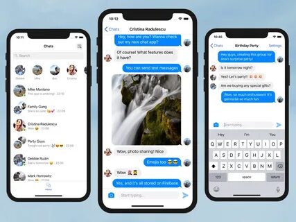 Chat iOS App Template in Swift with Push Notifications Downl