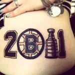 Custom Bruins Stanley cup tattoo Cup tattoo, Back tattoos, T