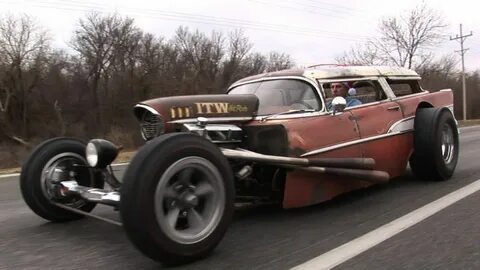 Rick Newberry’s Insane 1957 Chevy Nomad Wagon Rat Rod Rat ro