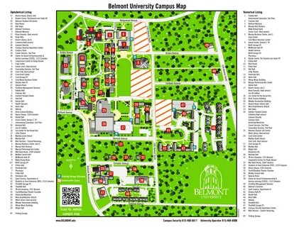 Belmont University Campus Map