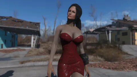 Honest Abe's Clothing Series CBBE - Red Dress - Fallout Game