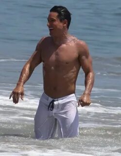 Mario Lopez Mario lópez, White swimwear, Swimwear