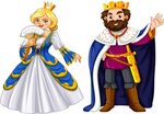 King Cartoon Queen Regnant Illustration - Cartoon Queen And 