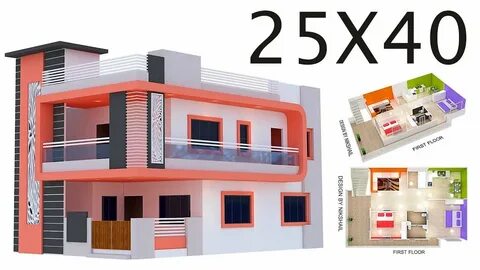 25X40 House plan with 3d elevation by nikshail - YouTube
