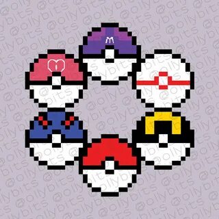 Pixel Pokemon Pokeball / Pokemon Pokeball Pixel Art Page 1 L
