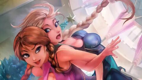 Fond d'écran HD: La Reine Des Neiges, Film, Anna (Congelée), Elsa (Con...