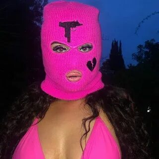 Pink Baddie Ski Mask Aesthetic Wallpaper - Lalocositas