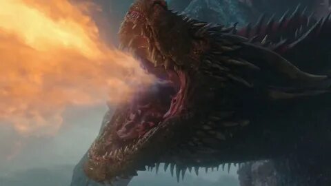 GoT 8x06 - Dragon burns the Iron Throne after Daenerys death