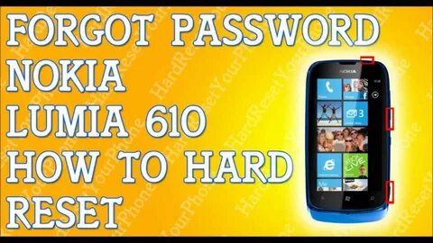 Forgot Password Nokia Lumia 610 How To Hard Reset - YouTube