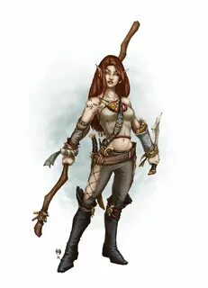 Radika Fantasy female warrior, Character portraits, Druid