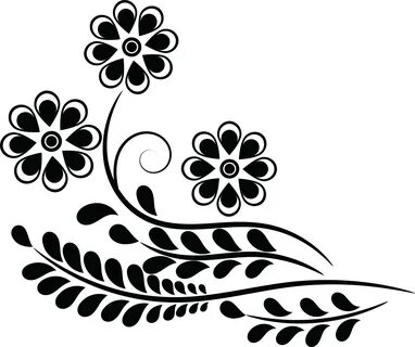 Design Clipart - Flower Designs Clipart Black And White , Tr