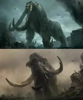 Official concept art of Godzilla 2 Titanus Behemoth (Giant M