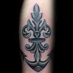 70 Fleur De Lis Tattoo Designs For Men - Stylized Lily Ink I
