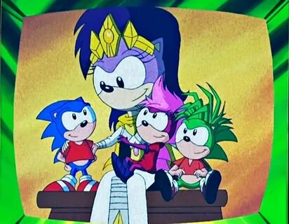 Queen Aleena and her children Sonic, Sonia and Manic ❤ Sonic