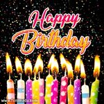 Animated Happy Birthday Cake Candles GIF - Download on Funim