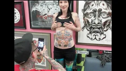 Scar cover-up belly tattoo part 4 - YouTube