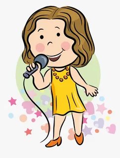 Transparent Singing Clip Art - Singing Girl Clipart Png, Png