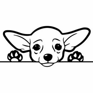 Face Chihuahua Line Drawing - Pets Lovers