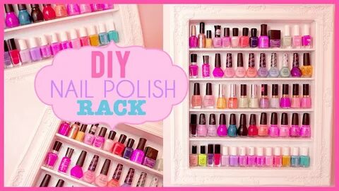 DIY Shabby Chic Nail Polish Rack Room Inspiration - YouTube