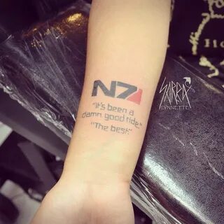 Mass Effect video game quote tattoo by Sarra Lynnette at Sti