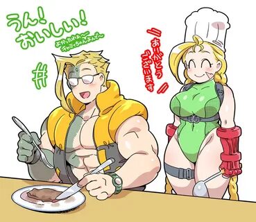 Safebooru - beef cammy white charlie nash doboshiru eating f