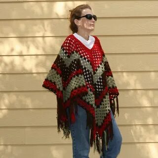 Girls and Grannies - a Free Crochet Poncho Pattern Crochet p