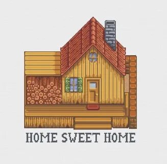 Stardew Valley Home Sweet Home Cross Stitch Pattern digital 