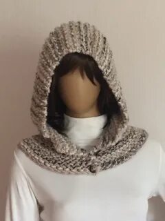 Hood Scarf Knit Hood Hooded Cowl Scoodie Snood Hoodie Etsy K