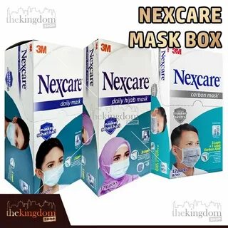 Jual Nexcare 3M Mask Carbon Daily Hijab Earloop Headloop 3 p