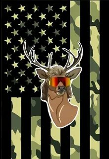 Redneck Mullet Buck - Camo Flag Version #2 Iphone background