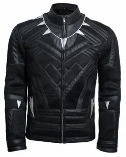 New Mens Black Panther Leather Jacket