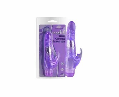 Вибратор Crystal Dildo Climbing Rabbit Vibe - 22 см. купить 