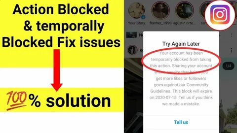 How to Fix Instagram Your account has been temporary block f