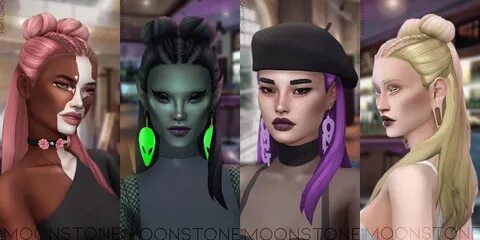 CandySims4-PatreonExclusive-September-MoonstoneHair Sims, Si