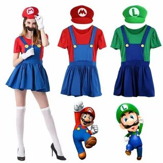 Clothes, Shoes & Accessories Fancy Dress Womens Adult Mario 