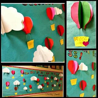 Hot Air Balloon Bulletin Board Spring bulletin boards, Bulle