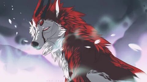 CM: Red Wolf by Kur0jii Wolf art fantasy, Red wolf, Anime wo