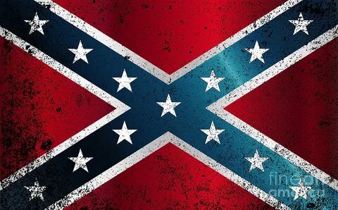 Confederate Civil War Flag Grunge Digital Art by Bigalbaloo 