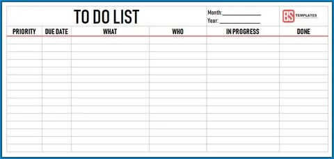 √ Free Printable To Do List Template Excel Templateral