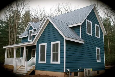 Деревянный дом синего цвета (45 фото) - фото - картинки и ри