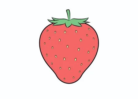 How to Draw a Strawberry Step by Step - EasyLineDrawing