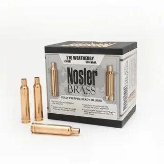 Nosler Premium Rifle Brass .270 Weatherby Mag Unprimed 50 Co