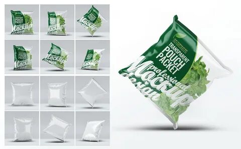 Transparent Pouch Packet Mock-Up Behance