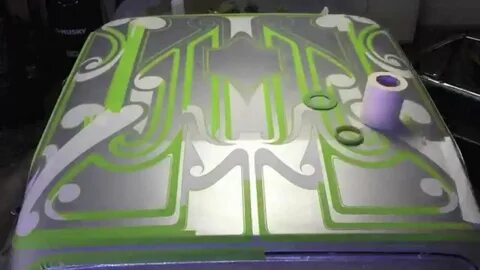 KANDY N CHROME CUSTOM PAINT PATTERN TOP TIME LAPSE - YouTube