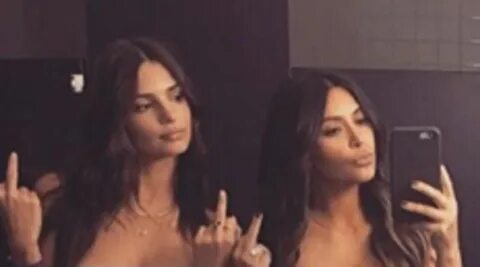 Kim Kardashian And Emily Ratajkowski Give The Finger To Hate