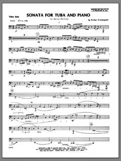 Frackenpohl - Tuba Sonata for Tuba and Piano (complete set o