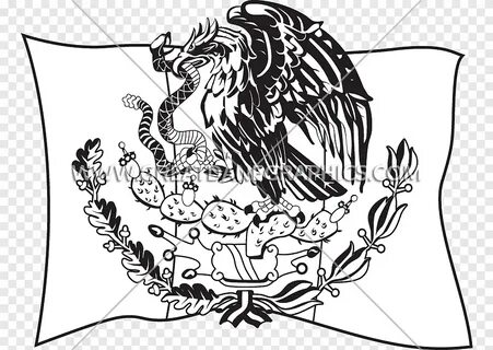 Bandera de México escudo de armas de México blanco y negro, 