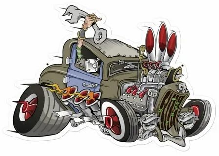 Retro Rat Rod Metal Sign 18 x 13 Inches in 2021 Cartoon car 