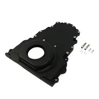 ARC A6009PBK GM LS Black Aluminum 2 Piece Timing Cover :: As